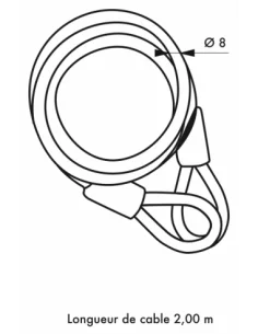 Thirard - Câble diamètre 8 longeur 2,00 m 2