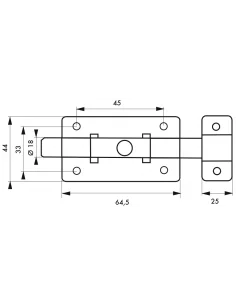 SERRUPRO - Targette en inox - 65 mm 2
