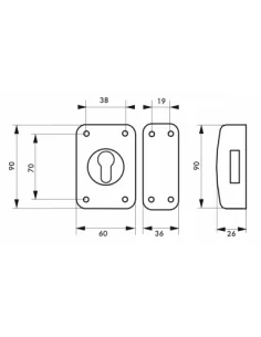 SERRUPRO - Verrou porte d’entrée à cylindre profilé 2