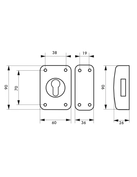 SERRUPRO - Verrou porte d’entrée à cylindre profilé