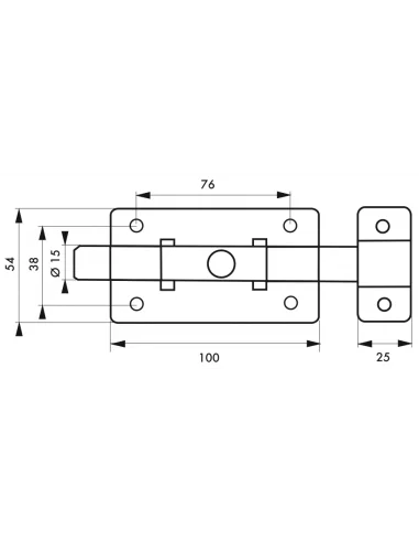 SERRUPRO - Targette - 150 mm SERRUPRO - Targette - 150 mm
