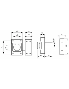 SERRUPRO - Verrou de porte d’entrée ou de porte intérieure en laiton 2