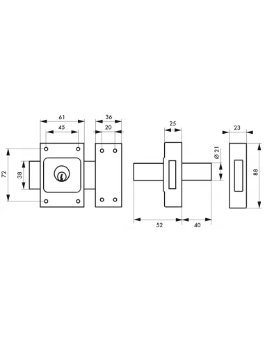 SERRUPRO - Verrou de porte d'entrée vitrée SERRUPRO - Verrou de porte d'entrée vitrée