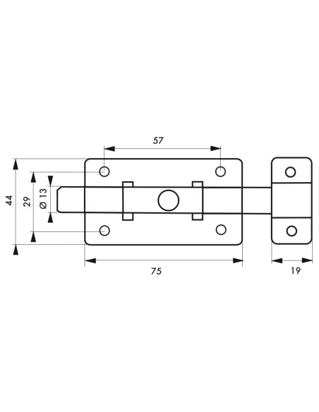 SERRUPRO - Targette - 100 mm