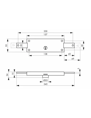 SERRUPRO - Serrure en applique pour rideau métallique SERRUPRO - Serrure en applique pour rideau métallique