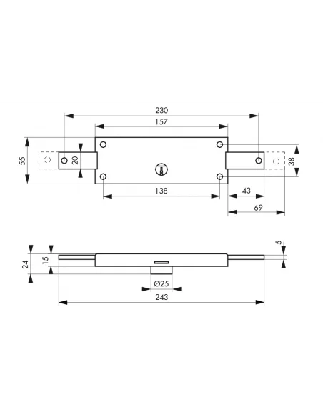 SERRUPRO - Serrure en applique pour rideau métallique