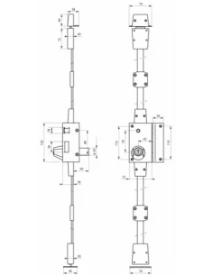 SERRUPRO - Serrure 3 points en applique à cylindre rond 2