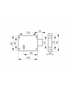 SERRUPRO - Serrure pour porte de cave à pêne dormant - 140 x 88 mm, droite 2