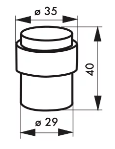 SERRUPRO - Butoir ou butée de porte en inox 2