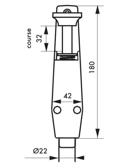 SERRUPRO - Arrêt de porte laqué argent - 180 mm