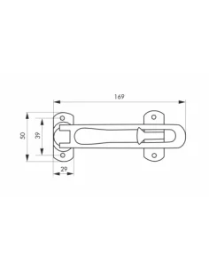 SERRUPRO - Entrebâilleur de porte à recouvrement avec taquet d'arrêt 2