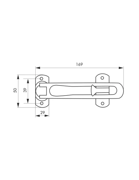 SERRUPRO - Entrebâilleur de porte à recouvrement avec taquet d'arrêt