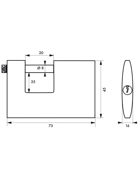 SERRUPRO - Cadenas à clé de chantier - 70 mm