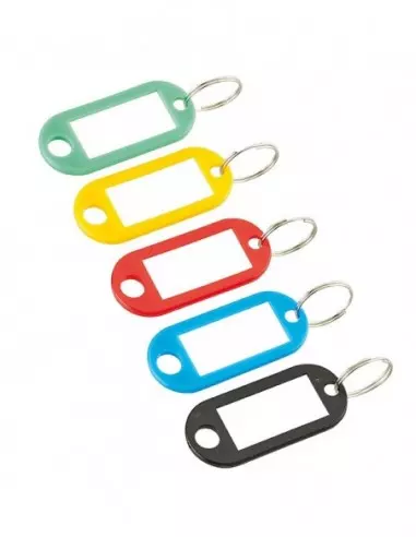 SERRUPRO - Lot de 10 anneaux porte-étiquette de couleurs assorties