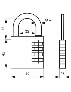 SERRUPRO - Cadenas à code - 40 mm 2