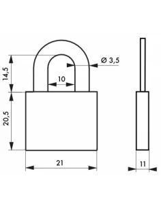 SERRUPRO - Cadenas à clés très résistant pour usage extérieur - 20 mm 2