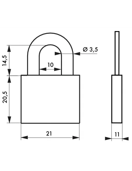 SERRUPRO - Cadenas à clés très résistant pour usage extérieur - 20 mm