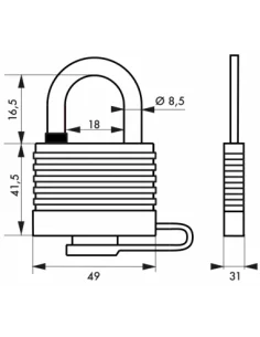 SERRUPRO - Cadenas à clé pour usage extérieur - Résiste à l'eau 2