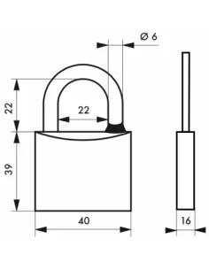 SERRUPRO - Cadenas à clé de chantier en acier inoxydable - 40 mm 2