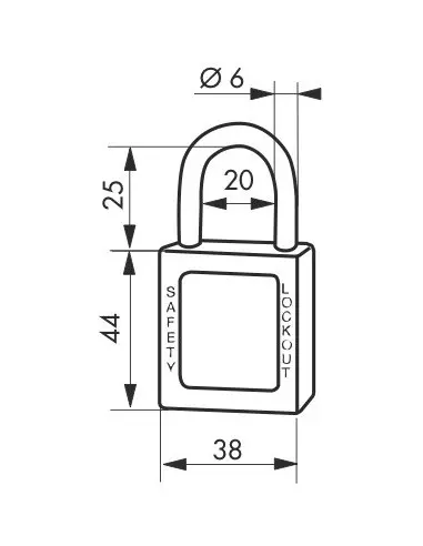 Cadenas de consignation LOTO Lockout Tagout 25 mm anse inox Ø 6 blanc Cadenas de consignation LOTO Lockout Tagout 25 mm anse inox Ø 6 blanc