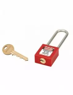 Cadenas de consignation LOTO Lockout Tagout 25 mm anse inox Ø 6 rouge 2