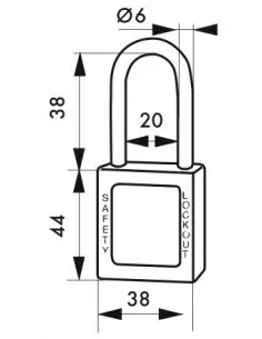 Cadenas de consignation LOTO Lockout Tagout 38 mm anse nylon Ø 6 marron 2