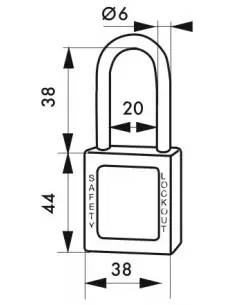 Cadenas de consignation LOTO Lockout Tagout 38 mm anse nylon Ø 6 orange 2