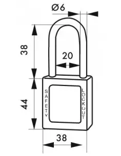 Cadenas de consignation LOTO Lockout Tagout 38 mm anse nylon Ø 6 vert 2