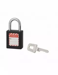 Cadenas de consignation LOTO Lockout Tagout 40 mm anse acier Ø 6 x 25 mm noir 2