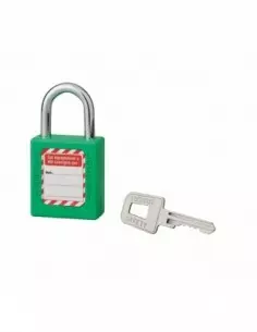 Cadenas de consignation LOTO Lockout Tagout 40 mm anse acier Ø 6 x 25 mm vert 2