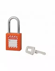 Cadenas de consignation LOTO Lockout Tagout 40 mm anse acier Ø 6 x 38 mm orange 2
