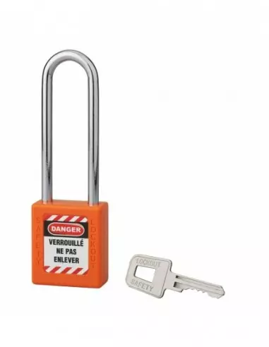 Cadenas de consignation 40mm orange anse acier 76mm 1 cle varié