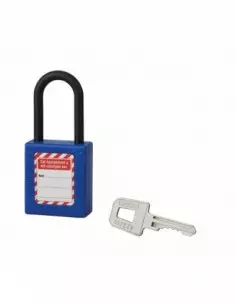 Cadenas de consignation LOTO Lockout Tagout 40 mm anse nylon Ø 6 x 38 mm bleu 2