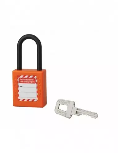 Cadenas de consignation LOTO Lockout Tagout 40 mm anse nylon Ø 6 x 38 mm orange Cadenas de consignation LOTO Lockout Tagout 40 mm anse nylon Ø 6 x 38 mm orange