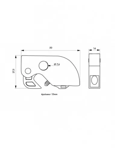 Petit verrouillage de disjoncteur universel 2 positions Petit verrouillage de disjoncteur universel 2 positions