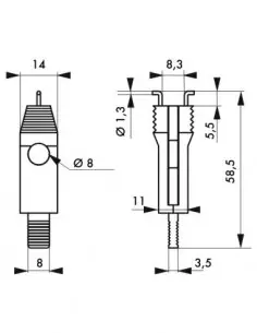 Verrouillage mini disjoncteur 11 mm 2