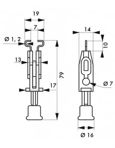 Verrouillage mini disjoncteur 12,7 mm maxi Verrouillage mini disjoncteur 12,7 mm maxi