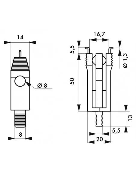 Verrouillage mini disjoncteur 20 mm