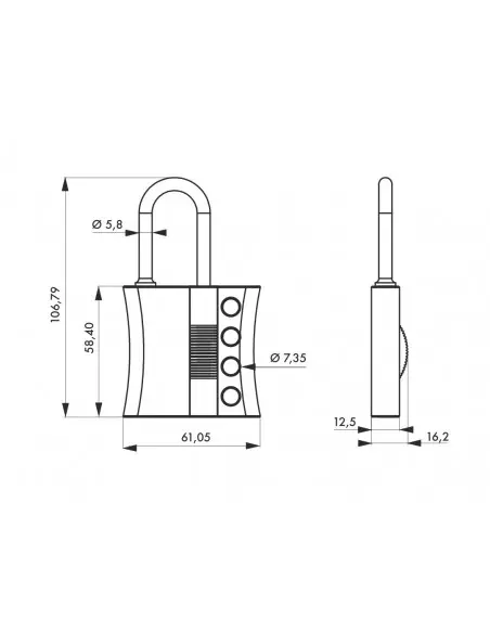 Machoire nylon pp Ø 6mm isolée 4 trous