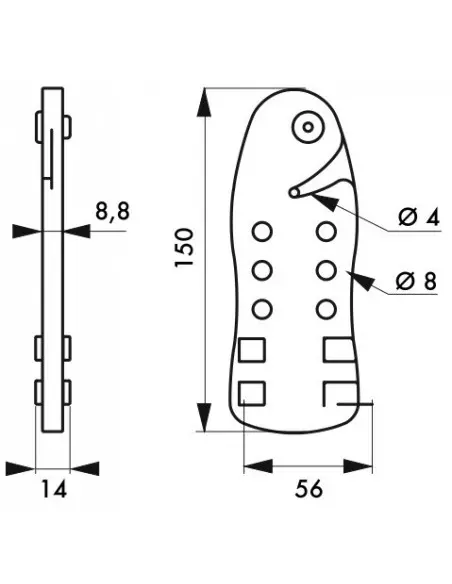 Câble de consignation ajustable Ø 5 mm longueur 2,00 m