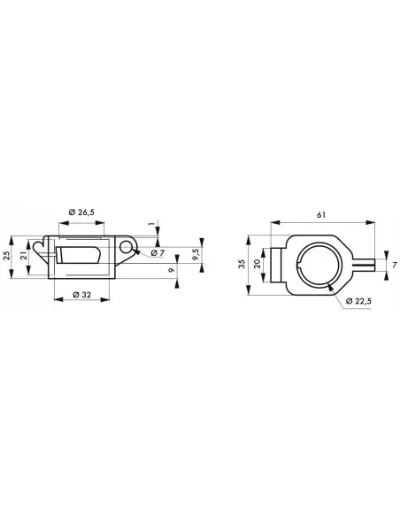 BLOQUE BOUTON DIAM 22