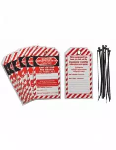 Lot de 10 étiquettes "danger - hors service" langue gb/pl/ru