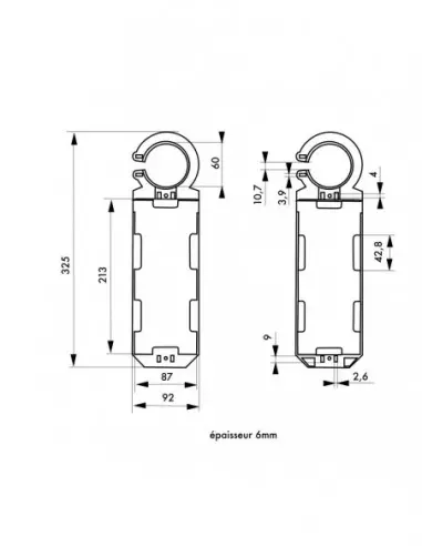 Support tag echaffaudage avec étiquette 92 x 325mm Support tag echaffaudage avec étiquette 92 x 325mm