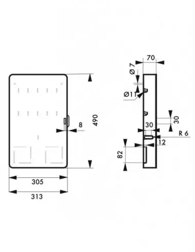 Armoire sans porte 10 cadenas Armoire sans porte 10 cadenas