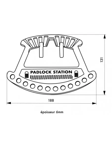 Ratelier portatif nylon pour 12 cadenas