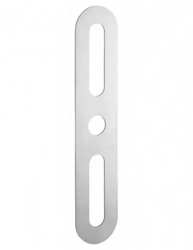 Plaque de proprete 60x302 mm arrondie inox brosse