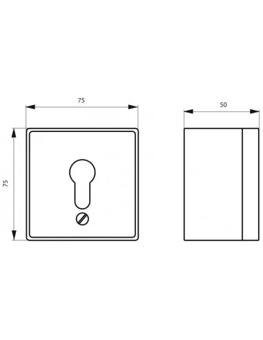 Contacteur à clé à appliquer sans cylindre Contacteur à clé à appliquer sans cylindre