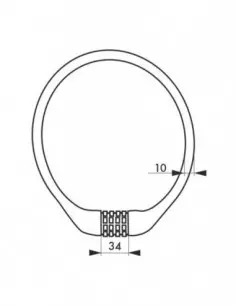 Antivol à câble Ø 10 longeur 0,60 m à combinaison modifiable 2