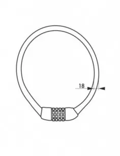 Antivol à câble Ø 18 longeur 0,60 m 2