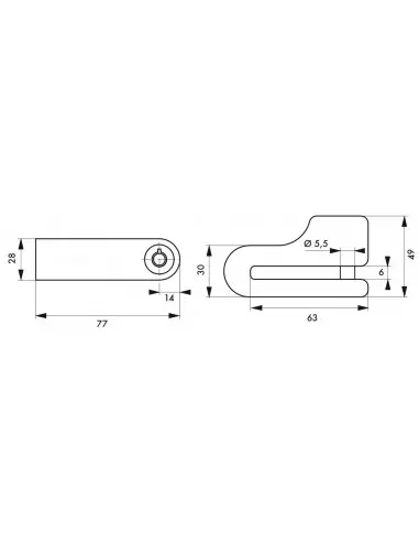Antivol scooter Ø 5,5 mm avec câble 2 clés à disque Antivol scooter Ø 5,5 mm avec câble 2 clés à disque